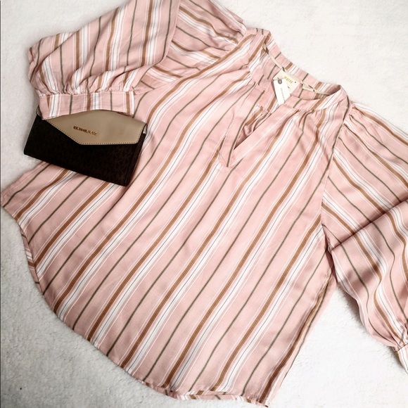 Anthropologie Maevee stripped v neck - Picture 1 of 3